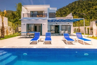 Villa Ocean İslamlar | Kalkan İslamlar’da Doğa Manzaralı, Jakuzili