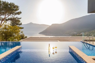 Villa Maris Kalamar – Kalkan Kalamar’da Deniz Manzaralı, Jakuzili 