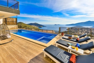 Villa Nautilus - Kalkan Kızıltaş’ta Panoramik Deniz Manzaralı Tatil